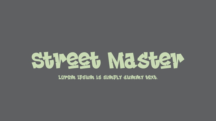 Street Master Font Family