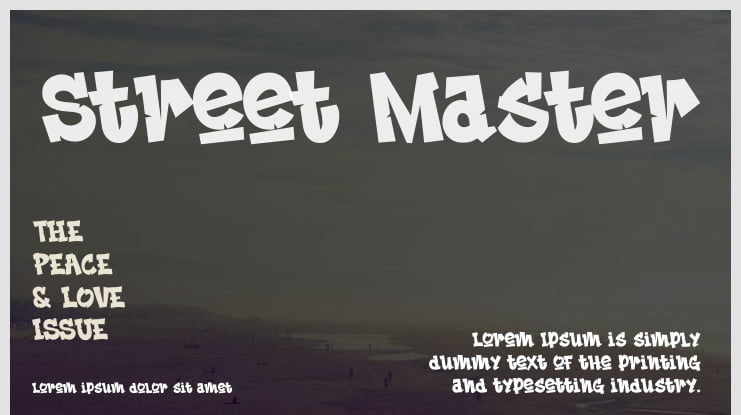 Street Master Font Family