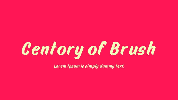 Centory of Brush Font