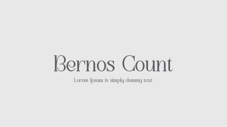 Bernos Count Font