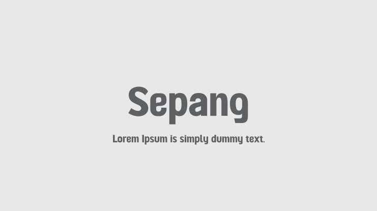 Sepang Font Family