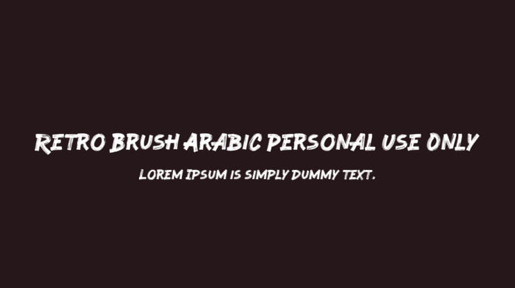 Retro Brush Arabic Personal Use Only Font