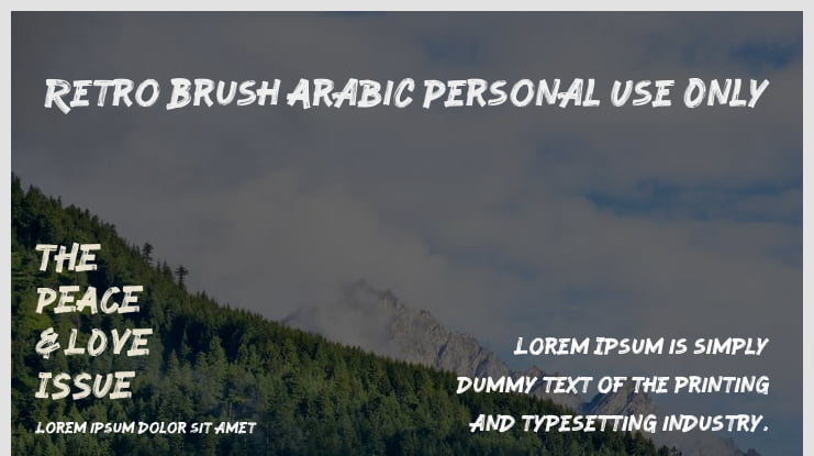 Retro Brush Arabic Personal Use Only Font