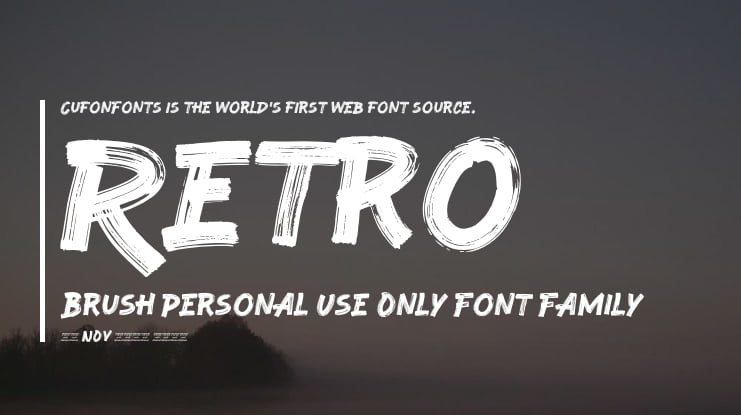 Retro Brush Personal Use Only Font