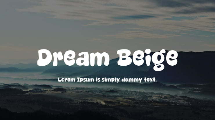 Dream Beige Font