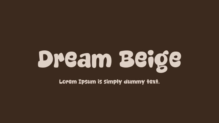 Dream Beige Font