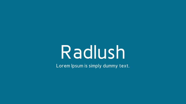 Radlush Font Family