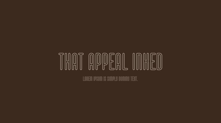 That Appeal Inked Font