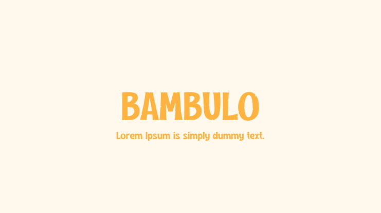 BAMBULO Font