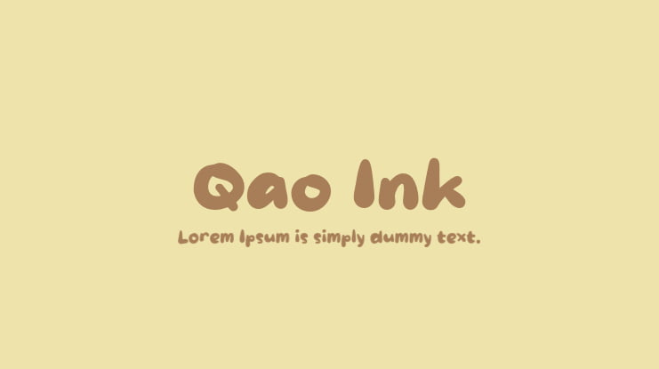 Qao Ink Font