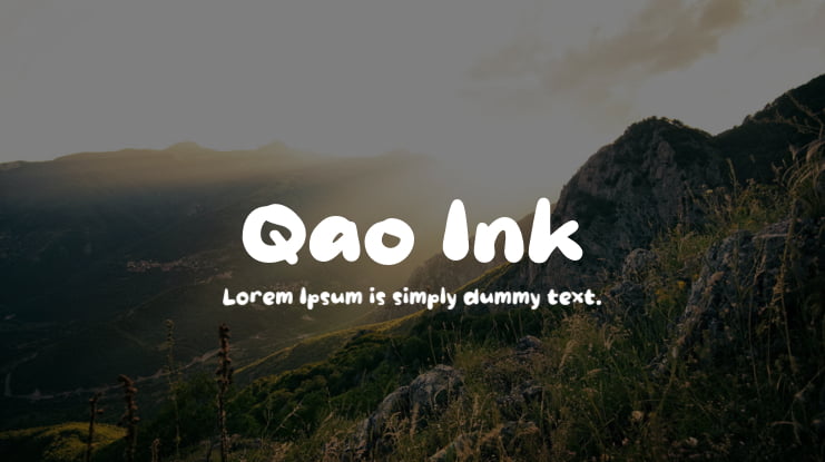 Qao Ink Font