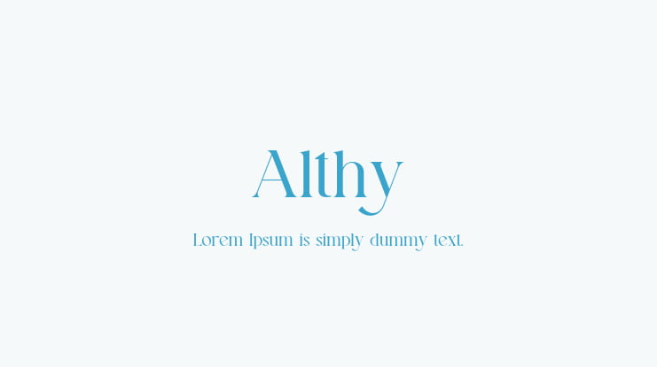 Althy Font