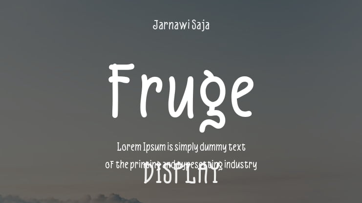 Fruge Font