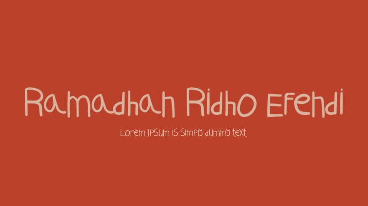 Ramadhan Ridho Efendi Font