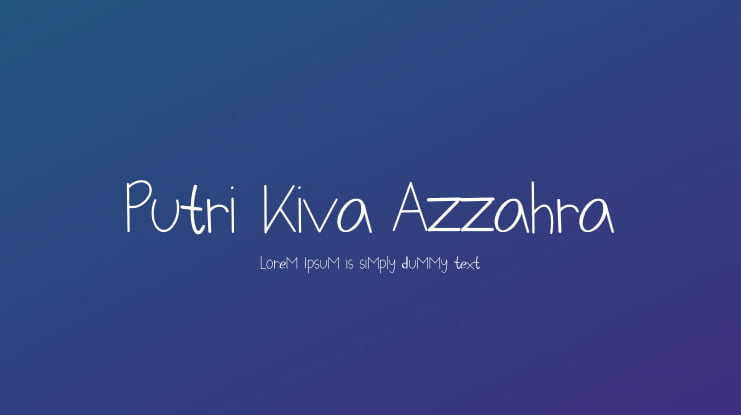 Putri Kiva Azzahra Font