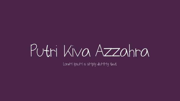 Putri Kiva Azzahra Font