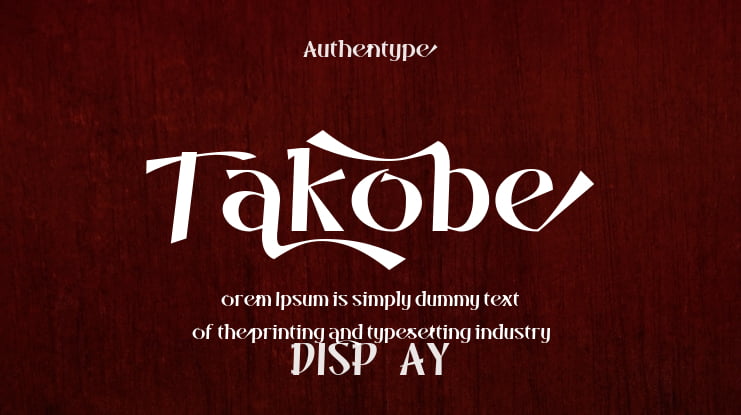 Takobe Font