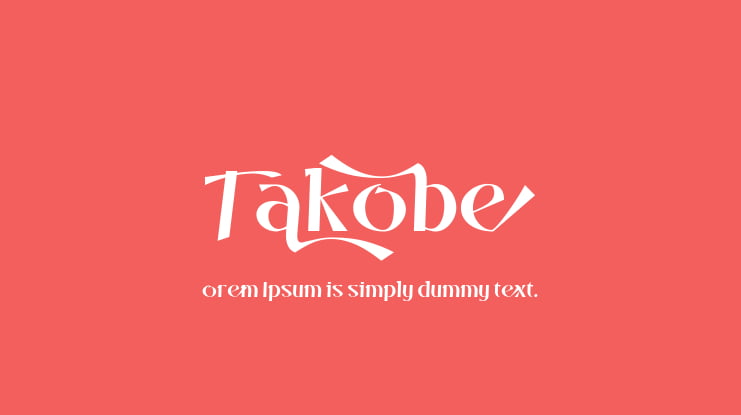 Takobe Font