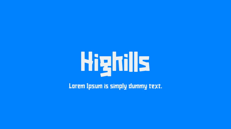 Highills Font