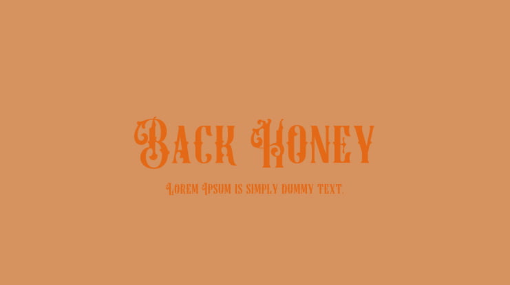 Back Honey Font