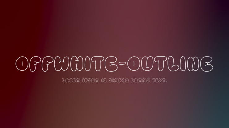 OFFWHITE-OUTLINE Font Family