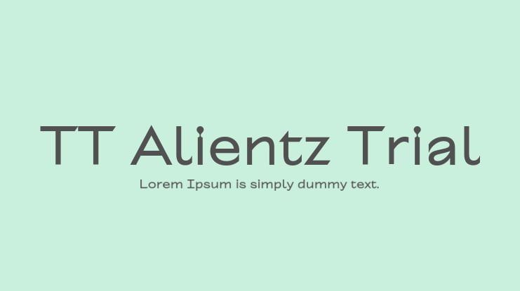 TT Alientz Trial Font Family