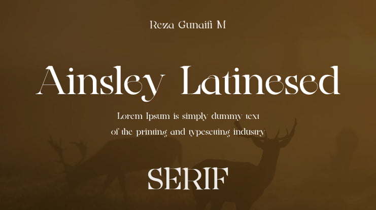 Ainsley Latinesed Font Family