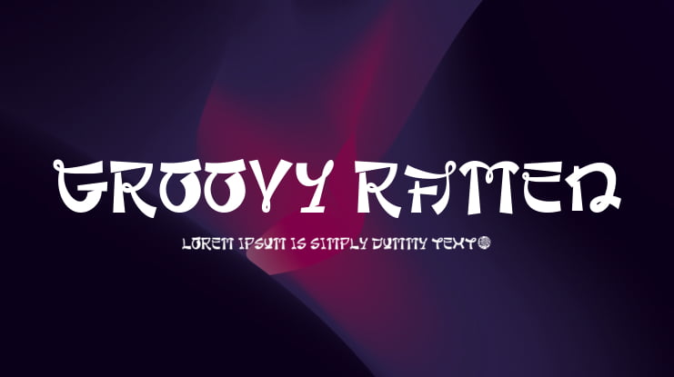 Groovy Ramen Font