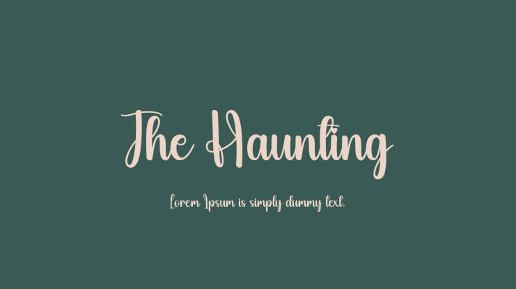 The Haunting Font