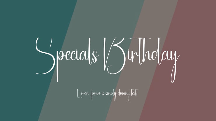 Specials Birthday Font