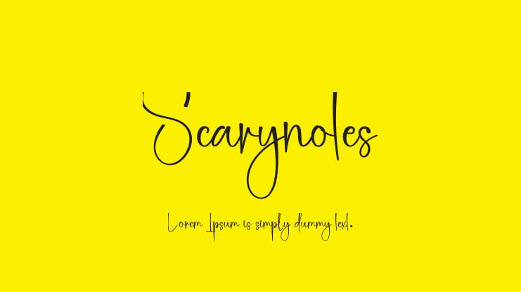 Scarynotes Font