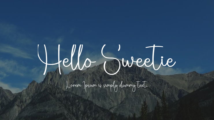 Hello Sweetie Font