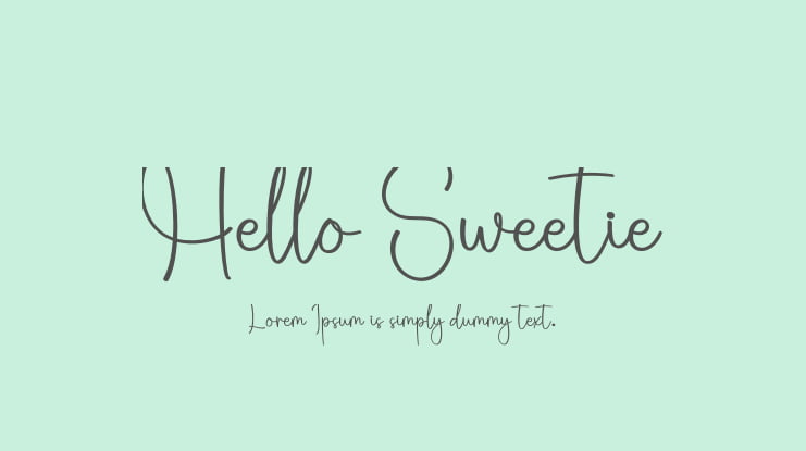 Hello Sweetie Font