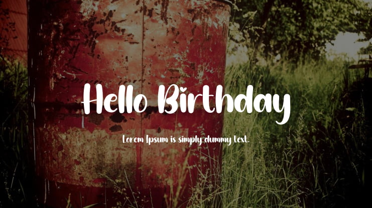 Hello Birthday Font