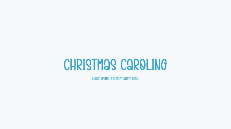 Christmas Caroling Font