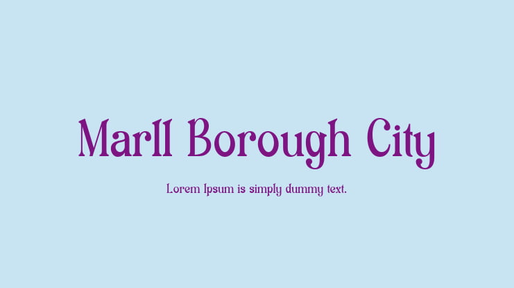 Marll Borough City Font