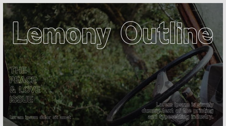 Lemony Outline Font