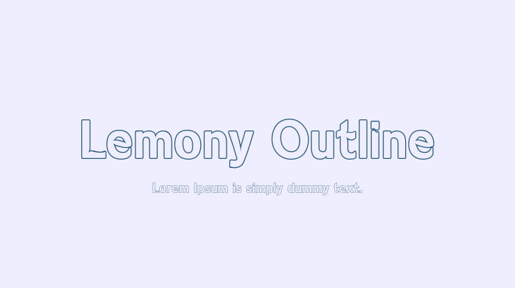 Lemony Outline Font