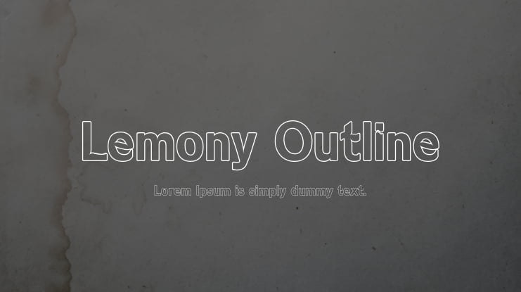 Lemony Outline Font