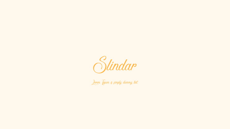 Slindar Font