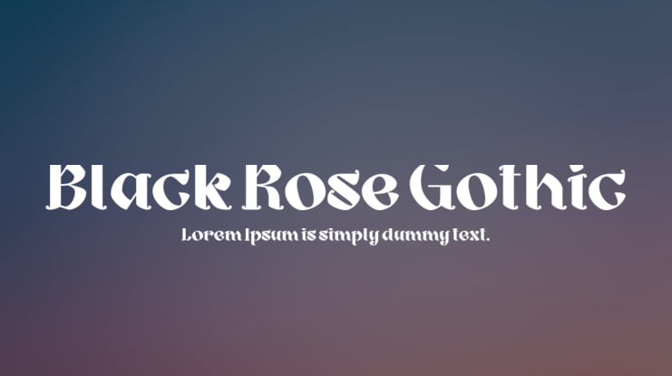 Black Rose Gothic Font