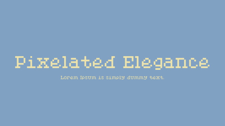 Pixelated Elegance Font