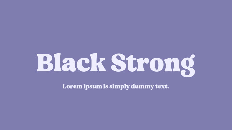 Black Strong Font