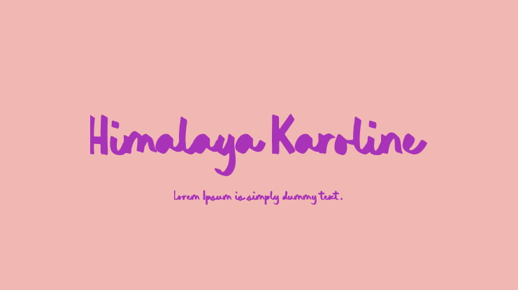 Himalaya Karoline Font