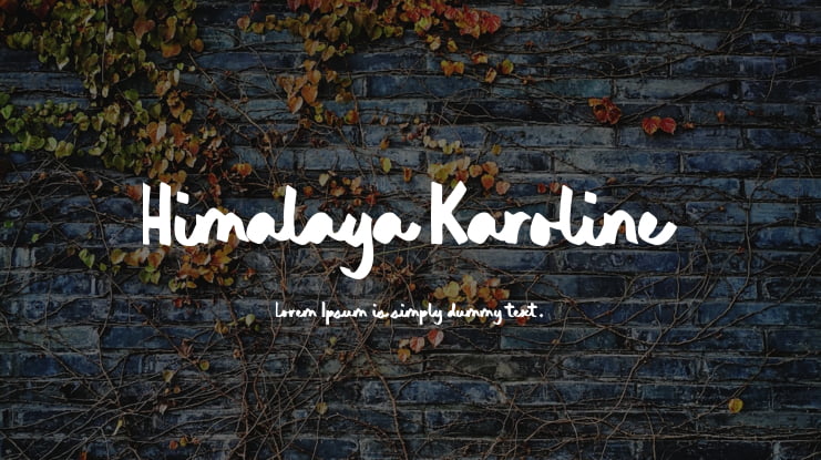 Himalaya Karoline Font