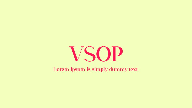 VSOP Font