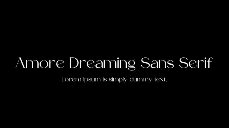 Amore Dreaming Sans Serif Font Family