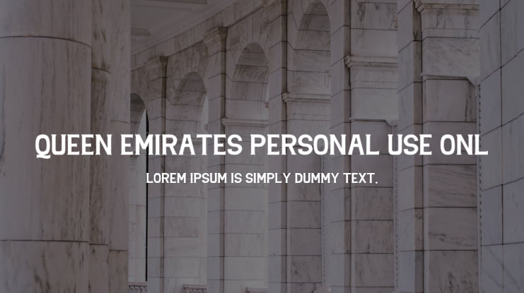 Queen Emirates Personal Use Onl Font