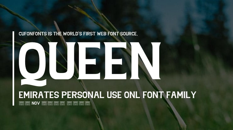 Queen Emirates Personal Use Onl Font