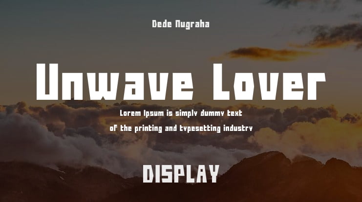 Unwave Lover Font